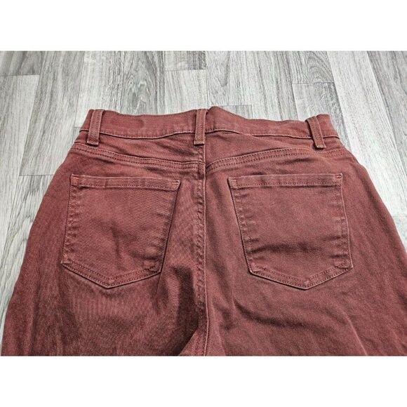 (3/$35) Gloria Vanderbilt Size 8 Short Amanda Straight Leg Red Burgundy Jeans - Picture 3 of 13